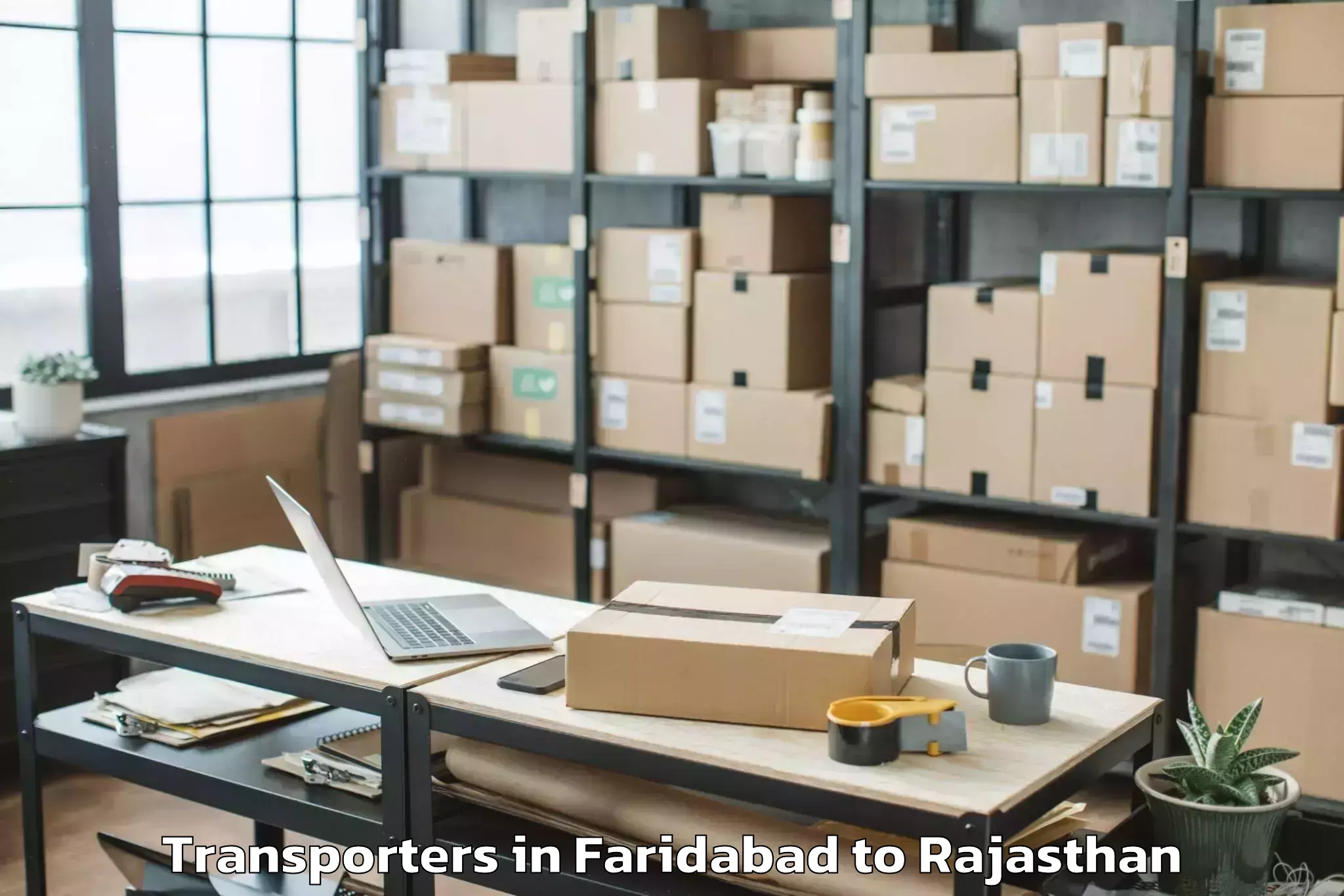 Top Faridabad to Raffles University Neemrana Transporters Available